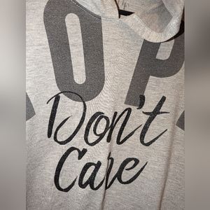 Thin hoodie "Nope Don't Care"